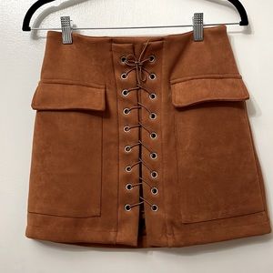 Faux Leather Skirt